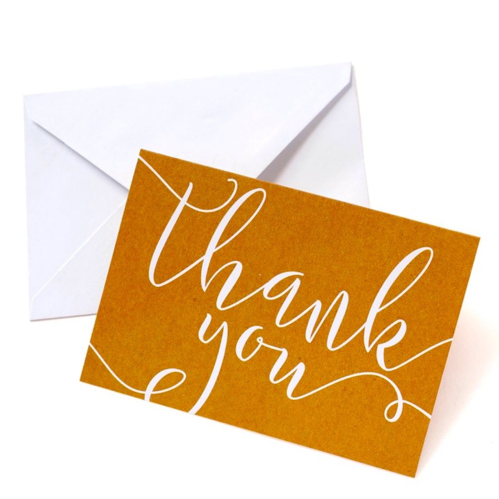 40ct Thank You Kraft Notecard box